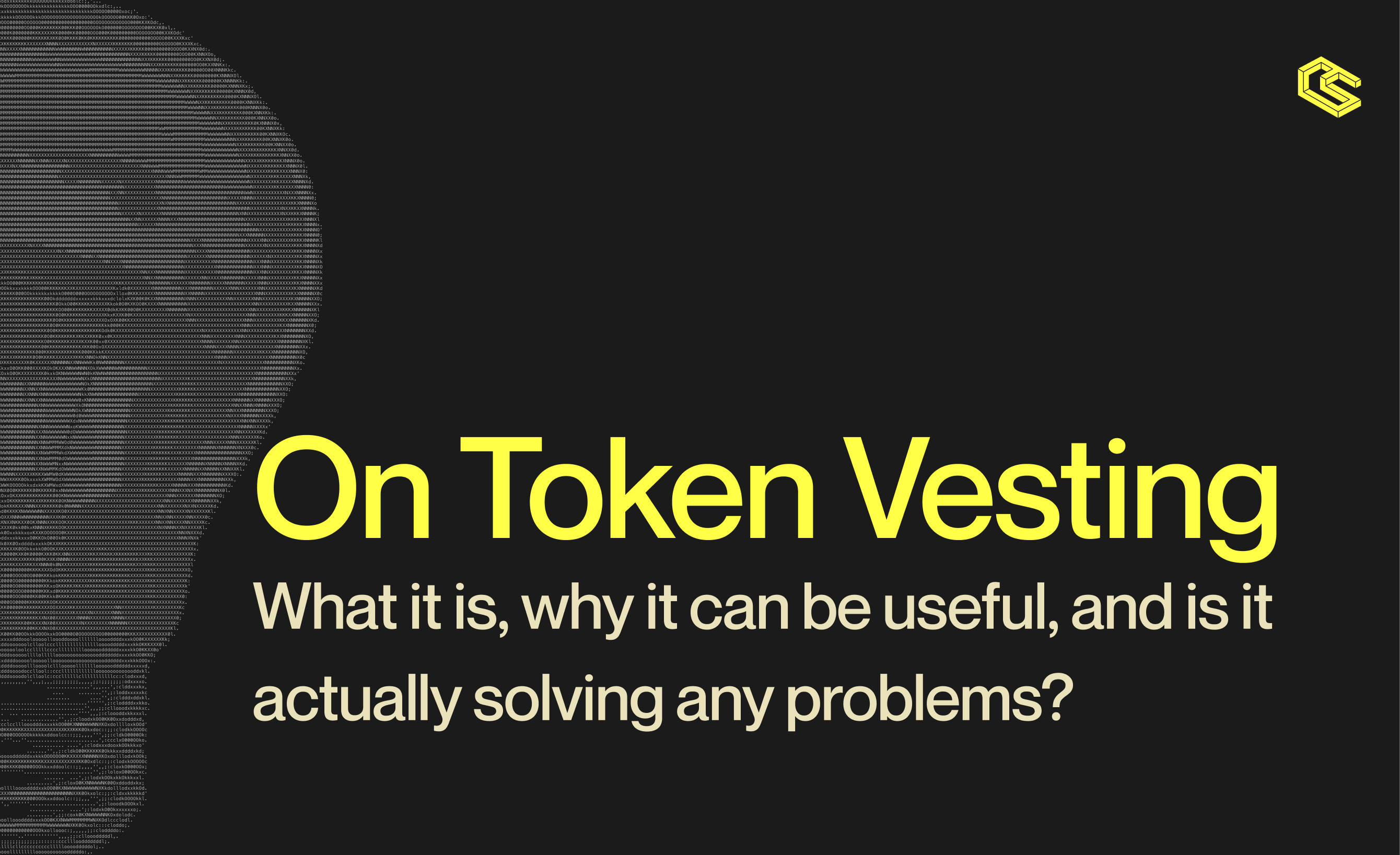 On Token Vesting